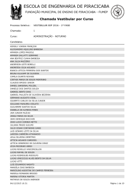 Lista da 1ª chamada
