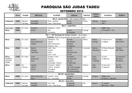 PAR&Oacute;QUIA S&Atilde;O JUDAS TADEU - Projeto Site da Par&oacute;quia