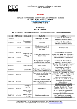 ANEXO 02 NORMAS DO PROCESSO SELETIVO - PUC
