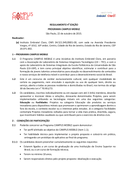 REGULAMENTO 4a EDIÇÃO PROGRAMA CAMPUS MOBILE São