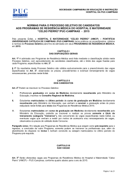 edital puc &ndash; campinas 2015