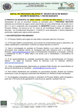Edital Onda Verde SP