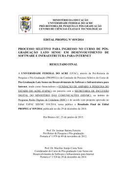 Resultado Final - Universidade Federal do Acre