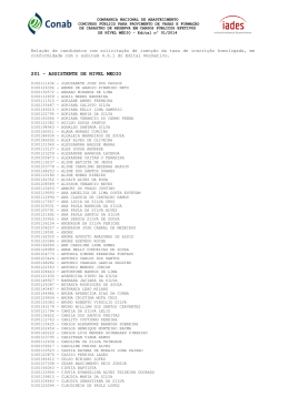 25/05/2014 - Rela&ccedil;&atilde;o de candidatos isentos da taxa de