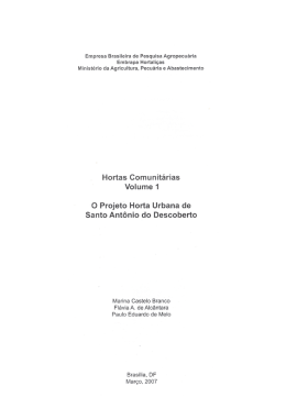 Hortas Comunit&aacute;rias Volume 1