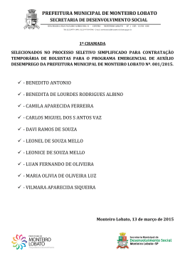 Resultado - Município de Monteiro Lobato