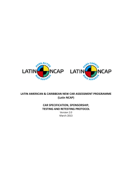 CSSTR - Latin NCAP Car Sponsorship Testing and Retesting