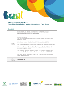 Searching for Solutions for the international Food trade - Apex