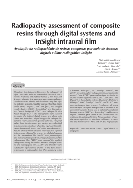 Radiopacity assessment of composite resins through digital systems