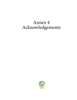 Annex 4 Acknowledgements - Timor