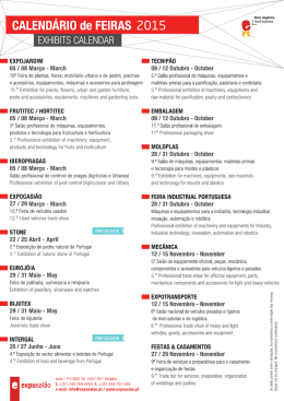 CALENDARIO de FEIRAS 2015