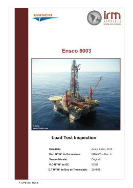 Ensco 6003 Load Test Inspection