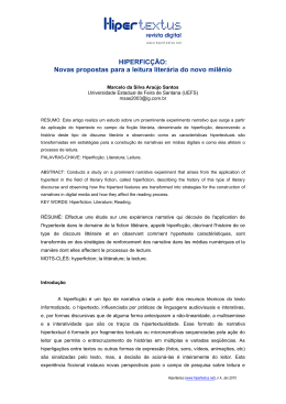 Hiperfic&ccedil;&atilde;o - Hipertextus Revista Digital
