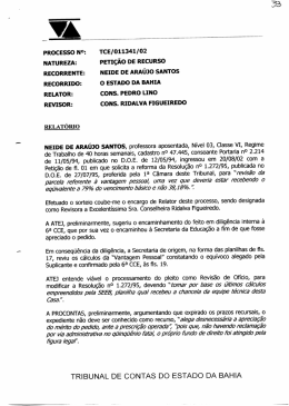 RECORRENTE: NEIDE DE ARAÚJO sANTOs RECORRIDO: O