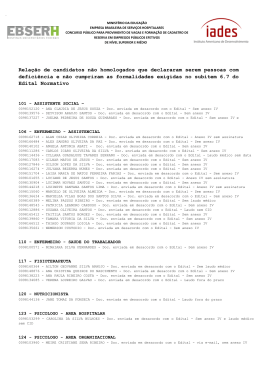 17/04/2014 - Rela&ccedil;&atilde;o preliminar de candidatos n&atilde;o homologados