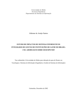 Estudo de impactos de sistemas inform&aacute;ticos integrados de gest&atilde;o