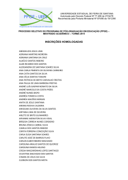 INSCRI&Ccedil;&Otilde;ES HOMOLOGADAS - Universidade Estadual de Feira