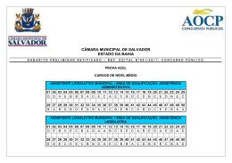 Gabarito Preliminar Prova Azul