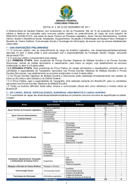1 SENADO FEDERAL CONCURSO P&Uacute;BLICO EDITAL N&deg; 2