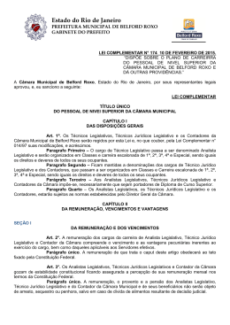 disp&otilde;e sobre o plano de carreirra do pessoal de nivel superior da
