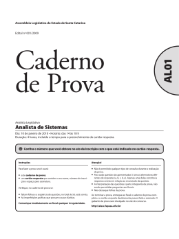 Prova - assembl&eacute;ia legislativa do estado de santa catarina