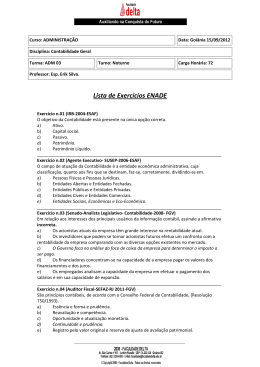 Lista de Exercícios ENADE