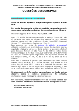 QUEST&Otilde;ES DISCURSIVAS - Ponto dos Concursos