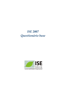 ISE 2007 Question&aacute;rio base