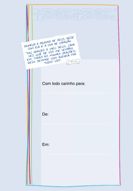 De: Em: Com todo carinho para: - Editora Ave