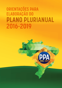 PPA 2016-2019 - Minist&eacute;rio do Planejamento, Or&ccedil;amento e Gest&atilde;o