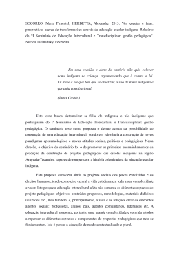 I Semin&aacute;rio de Educa&ccedil;&atilde;o Intercultural e Transdisciplinar: gest&atilde;o