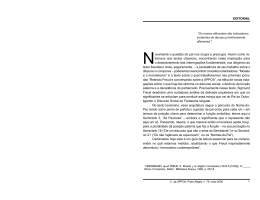 EDITORIAL Novamente a quest&atilde;o do pai nos ocupa e preocupa