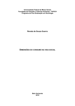 dimens&otilde;es do consumo na vida social