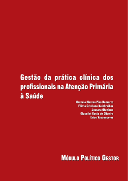 Gest&atilde;o da pr&aacute;tica cl&iacute;nica dos profissionais na Aten&ccedil;&atilde;o Prim&aacute;ria &agrave;