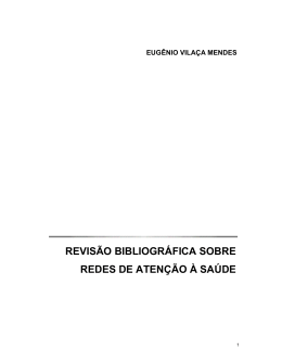 REVISÃO BIBLIOGRÁFICA SOBRE REDES DE ATENÇÃO À SAÚDE