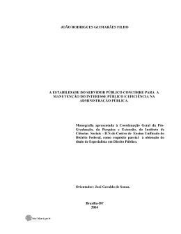 A estabilidade do servidor p&uacute;blico