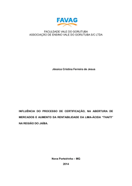 FACULDADE VALE DO GORUTUBA ASSOCIA&Ccedil;&Atilde;O DE ENSINO