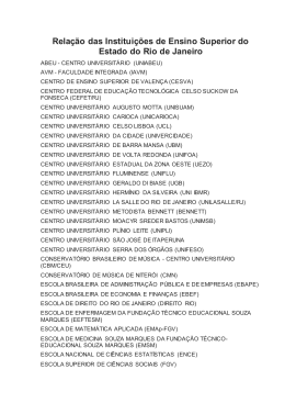 a) Rela&ccedil;&atilde;o das IES do Estado do Rio de Janeiro