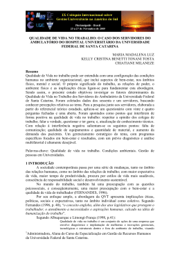 Qualidade de vi tal universitario da u