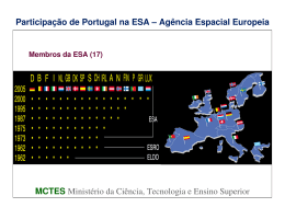 Participação de Portugal na ESA – Agência Espacial Europeia