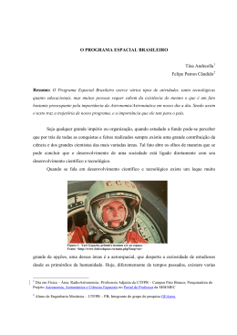 Progama Espacial Brasileiro - Astronomia, Astronáutica e Ciências