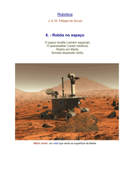 Rob&oacute;tica 6. - Rob&ocirc;s no espa&ccedil;o - Universidade da Beira Interior