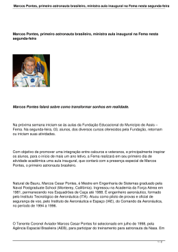 Marcos Pontes, primeiro astronauta brasileiro, ministra aula