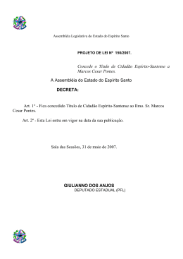ENCAMINHAMENTO DE FAX - Assembléia Legislativa do Estado