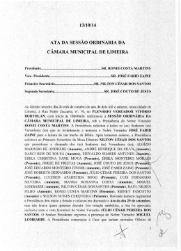Sess&atilde;o ordin&aacute;ria de 13/10/2014