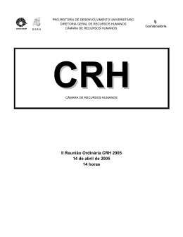 II Reuni&atilde;o Ordin&aacute;ria CRH 2005 14 de abril de - DGRH