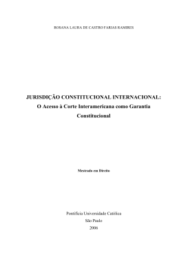 JURISDI&Ccedil;&Atilde;O CONSTITUCIONAL INTERNACIONAL