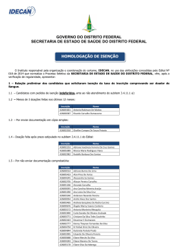 homologa&ccedil;&atilde;o de isen&ccedil;&atilde;o governo do distrito federal