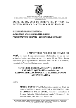 exmo. sr. dr. juiz de direito da 1ª vara da fazenda pública da