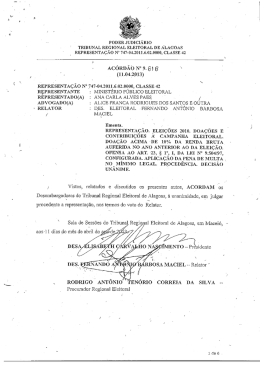 PODER JUDICI&Aacute;RIO _ - Tribunal Regional Eleitoral de Alagoas